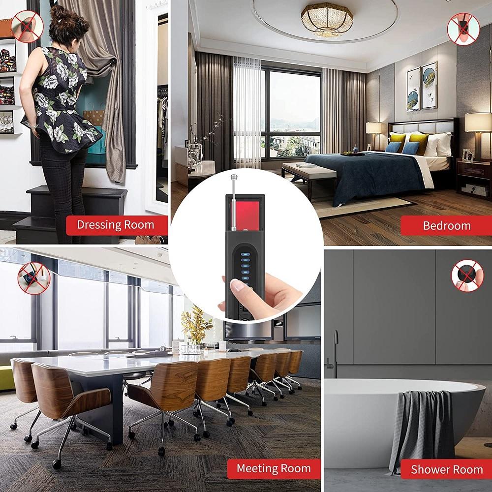 Skjult kameradetektor forhindrer overvåking Trådløs signaldetektor