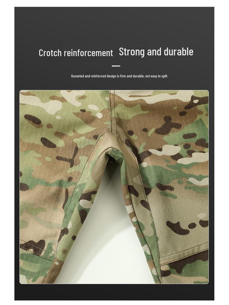 Men's Camouflage Jacket and Pants Set: Durable Workwear and Outdoor Tactical Uniform
