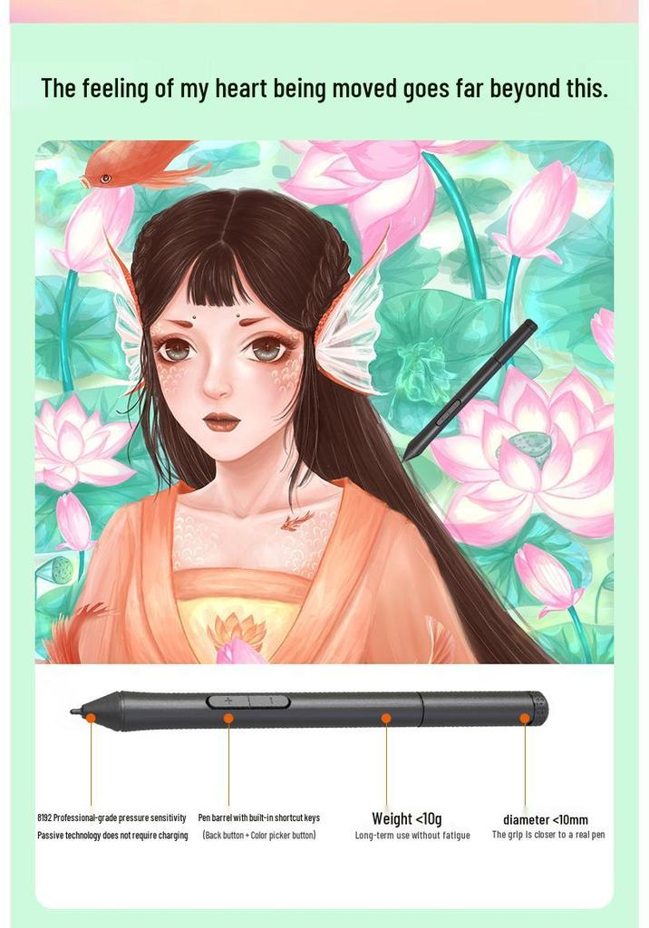 Tianmin G10 Digital Drawing Tablet: Connects to Mobile, Computer, Handwriting Tablet for Online Classes and Art.