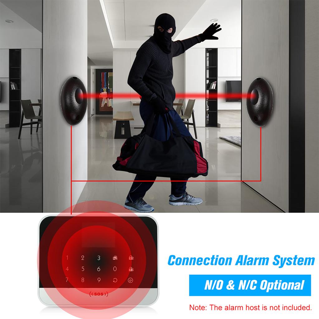 ABO 20 Waterproof Active Photoelectric Single Beam Infrared Sensor Barrier Detector for Gate Door Window Burglar Alarm