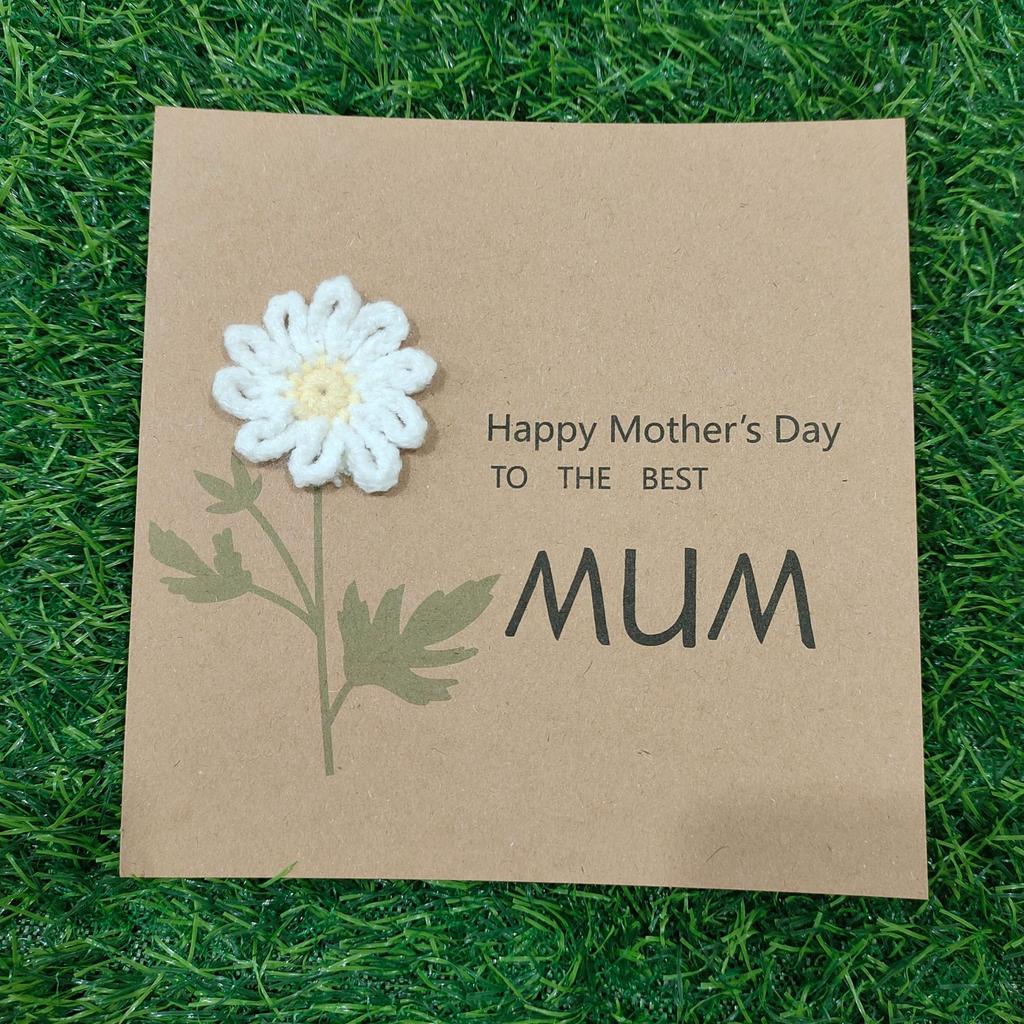 Handmade Crochet Greeting Cards, Cute Amigurumi Card Set For Valentine's Day Birthday Teacher's Day Mother's Day Christmas