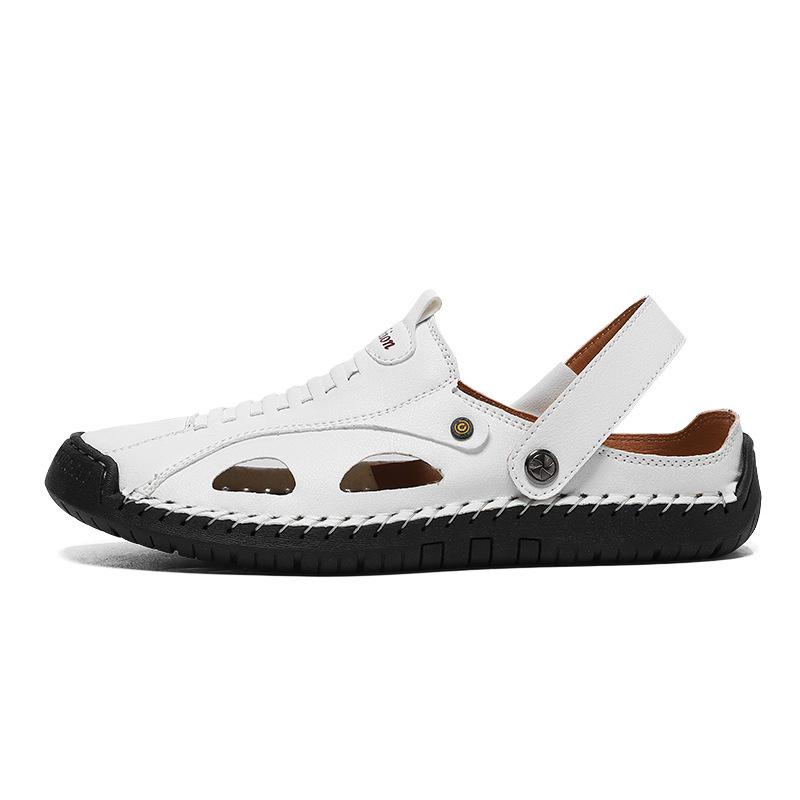 2026 Men's Plus Size Closed-Toe Beach Sandals - Non-Slip Soft Sole Summer Slippers