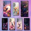 Cute Animals Hummingbird Phone Case For Samsung S25,S24,S23,S22,S21,S20,S10,Ultra,Plus,Lite,FE,Soft Silicone Black Cover