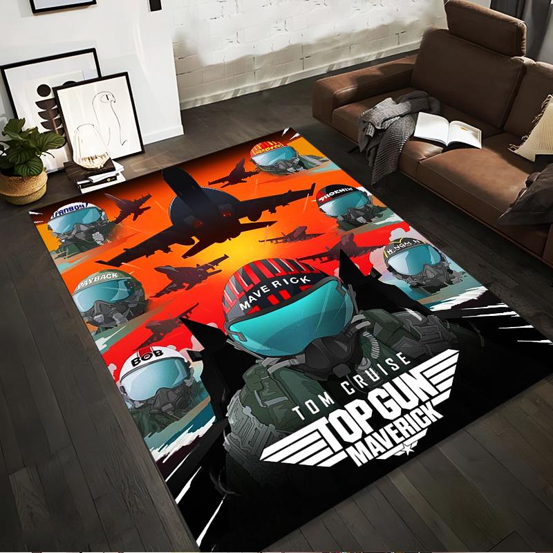 

Top Gun Maverick Inspired Carpet with Bold Jet Fighter Design Suitable for use as an anti-slip for living room bedroom sofas 40x60cm( 15x23in )