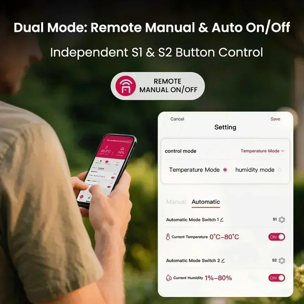 Remote Digital Thermostat for DIN Rail with Probe Sensor Temperature and Humidity Controller for Home Automation