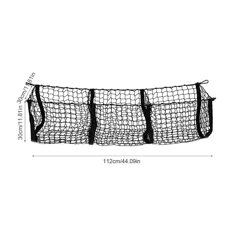 Universal Car Accessories Pickup Trucks Car Trunk Net Bag Three Grid Luggage Three-Dimensional Net