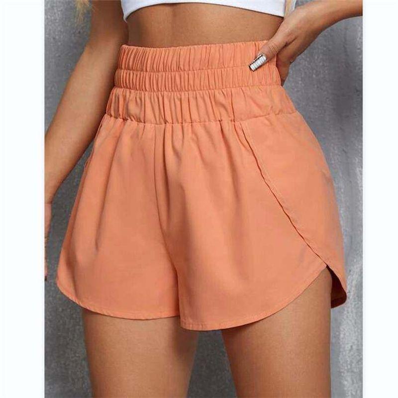 Fashion Sports Fitness Yoga Shorts Women s Clothing Orange XS