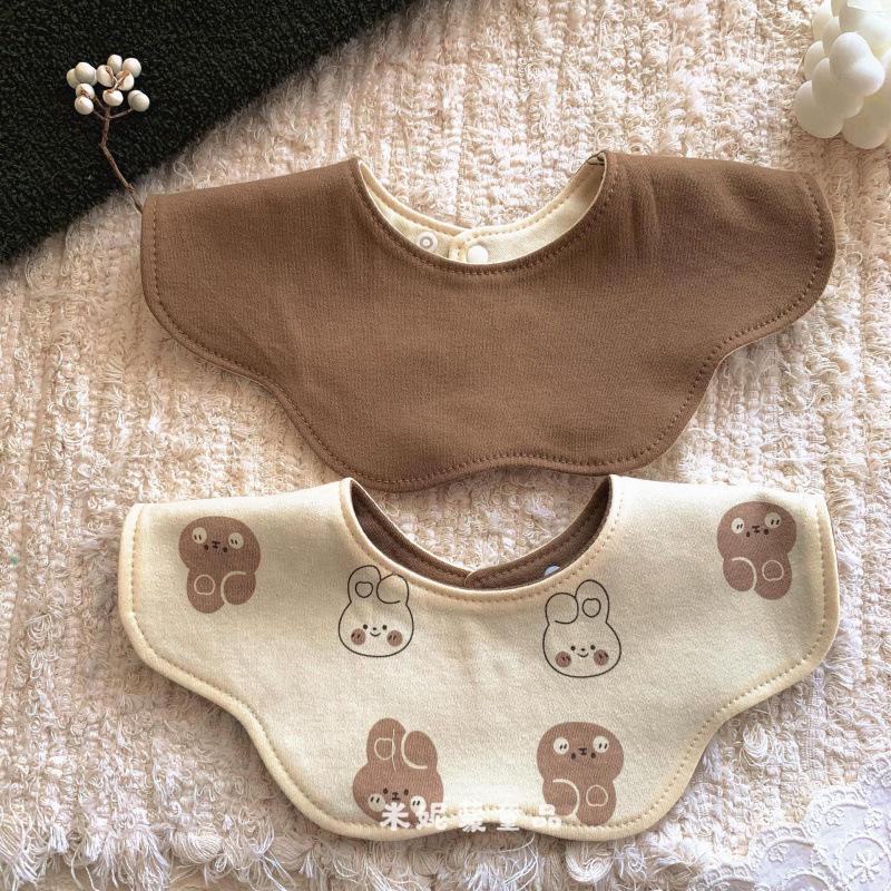 Korean Petal Baby Bib: Reversible, Anti-Vomit, All-Season Neck Scarf