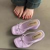 Summer Fashion Flip-flops French Toe Sandals Women's Shoes Outer Wear Thin Belt Vacation Evening Wedge Sandals