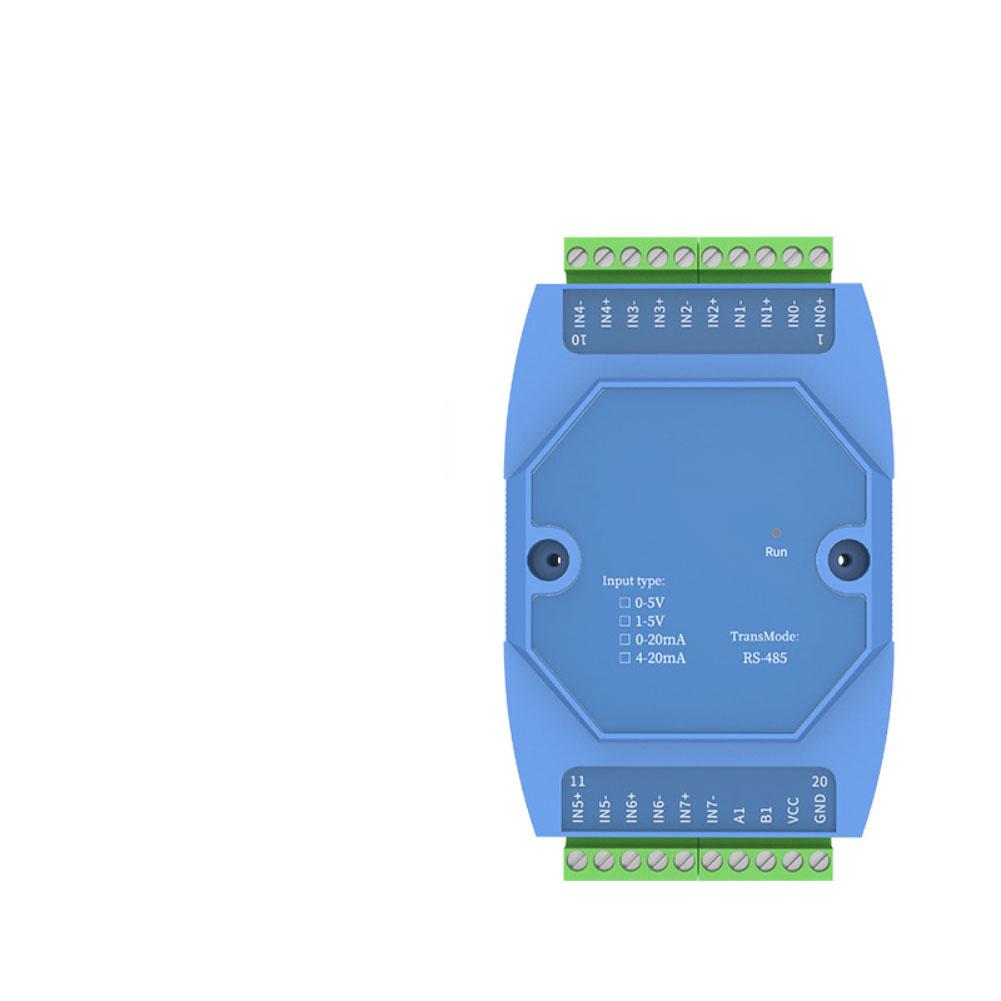 4-20mA 0-5V To RS-485 Converter 8-Channel Analog Signal Acquisition Module 88*72*59mm Industrial Replacement Accessories