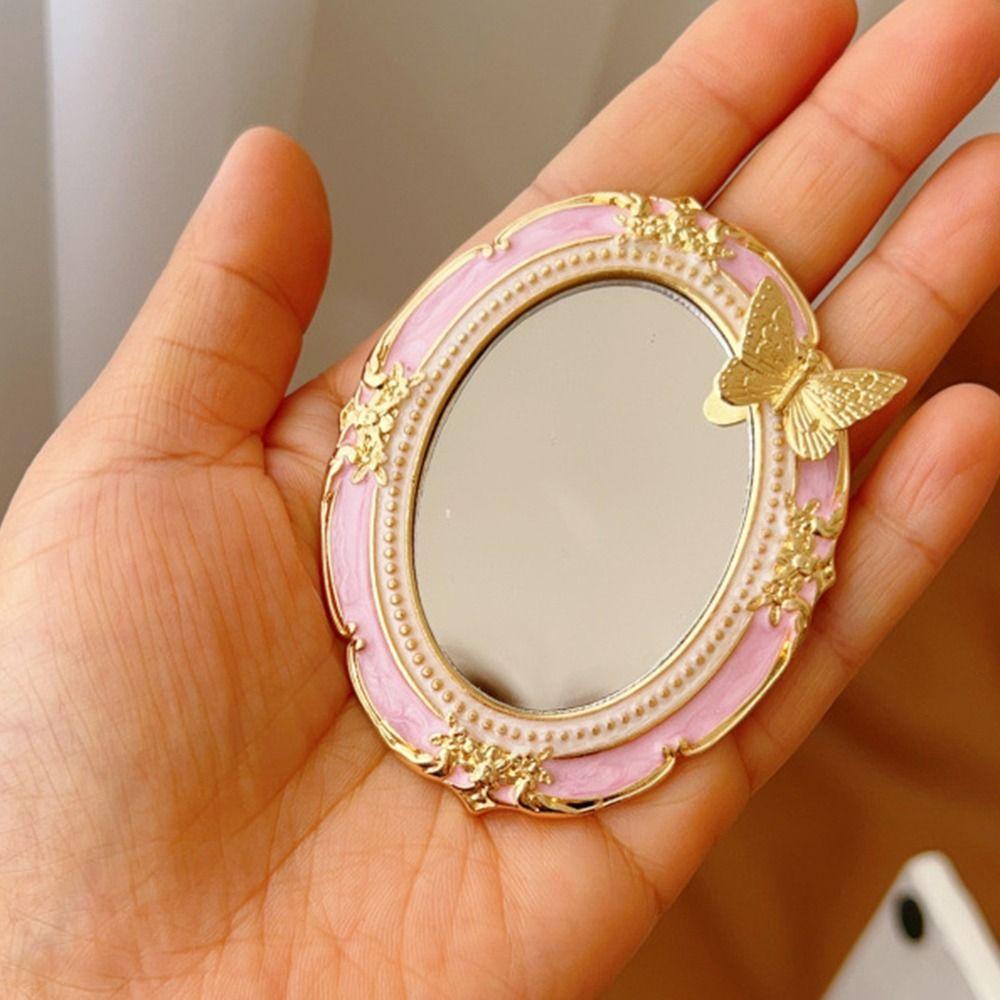 Romantic Pocket Mirror European Style Mini Relief Mirror  Home Decor