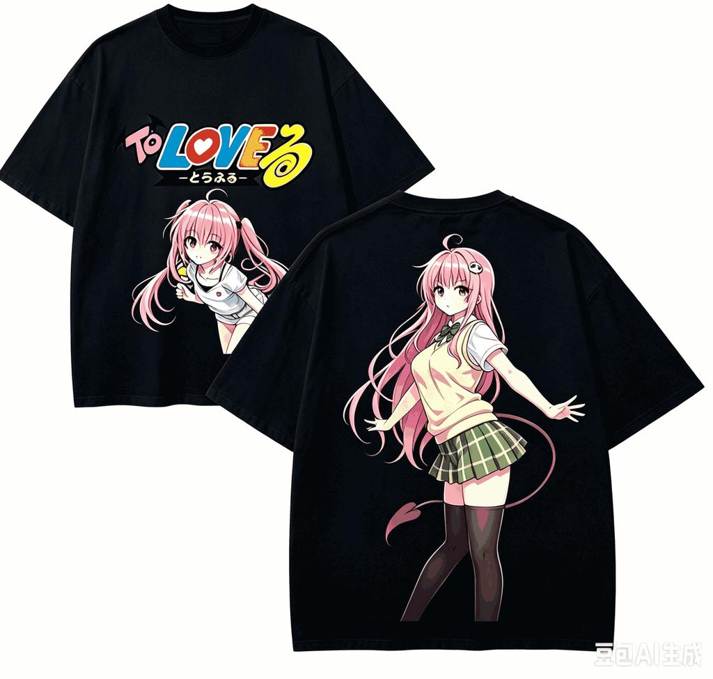 To LOVE-Ru Anime Lover T-shirt Harajuku Cotton New Model High Street Retro Oversized Unisex Cou