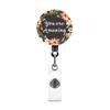 Retractable Badge Holder with Metal Clip Rotating ABS Badge Holder for Student Teacher Doctor Nurse Badge Holder