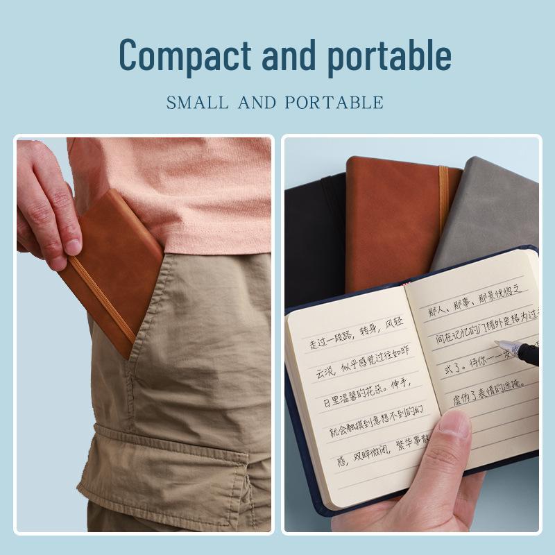 Mini A7 Pocket Diary: Compact Waterproof Leather Notebook