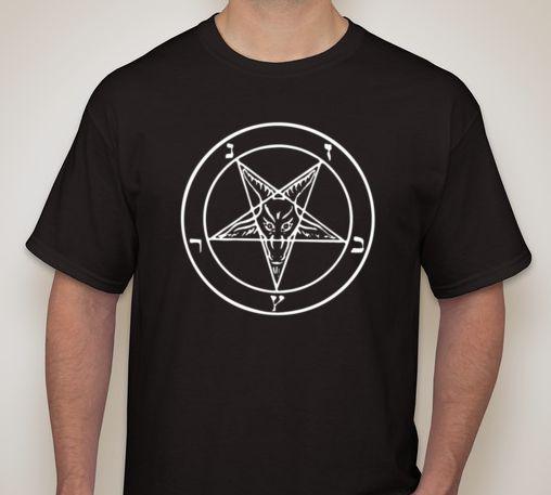 Baphomet Wolf Dog Devil Worship Signs Symbols Star Trap Tee T-shirt