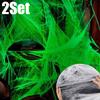 White Stretch Cobwebs Glow Decor Halloween Black Plastic Spiders Spider Web Indoor Creepy Party Supply Dark Glow Essential