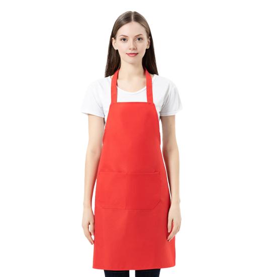 Kitchen Apron Wrinkle Resistant Adjustable Straps Back Lace Apron with Large Front Pocket Cooking BBQ Waiter Chef Aprons for Home Restaurant Cafe Use