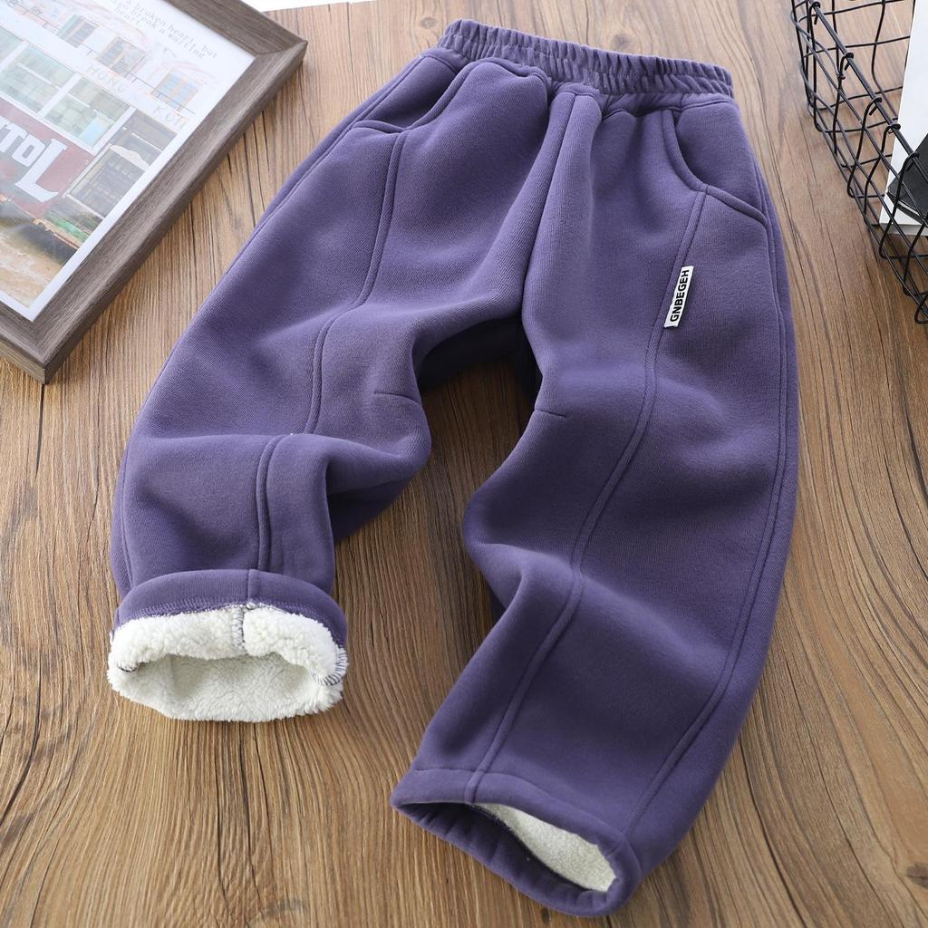 2025 Winter New Fleece Kids' Sweatpants – Thickened, Warm, and Trendy for Boys and Girls