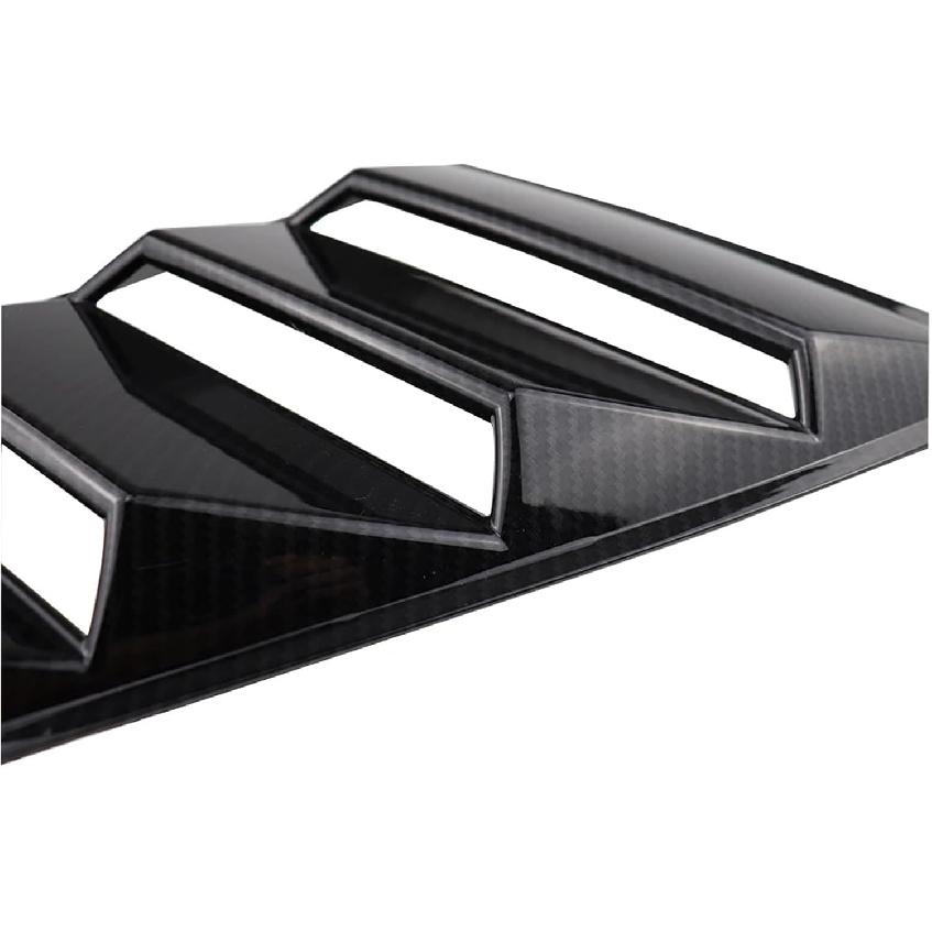 Rear Quarter Window Louvers Scoops Spoiler Car Tunning Panel Side Air Vent Cover Compatible For Ford Mustang 2015 2016 2017 2018 2019-2023(Shiny