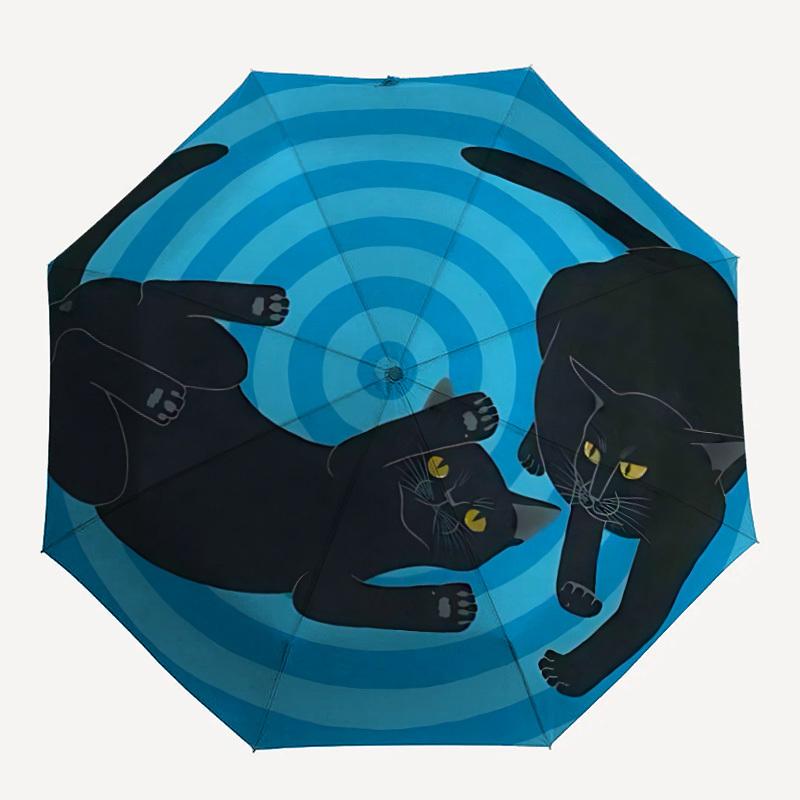 

1pc Black Cat Artwork Automatic Open/Close Umbrella, Ideal Fan Gift for Birthday, Christmas, Outdoor Essentials, Trendy Fashion y250828015