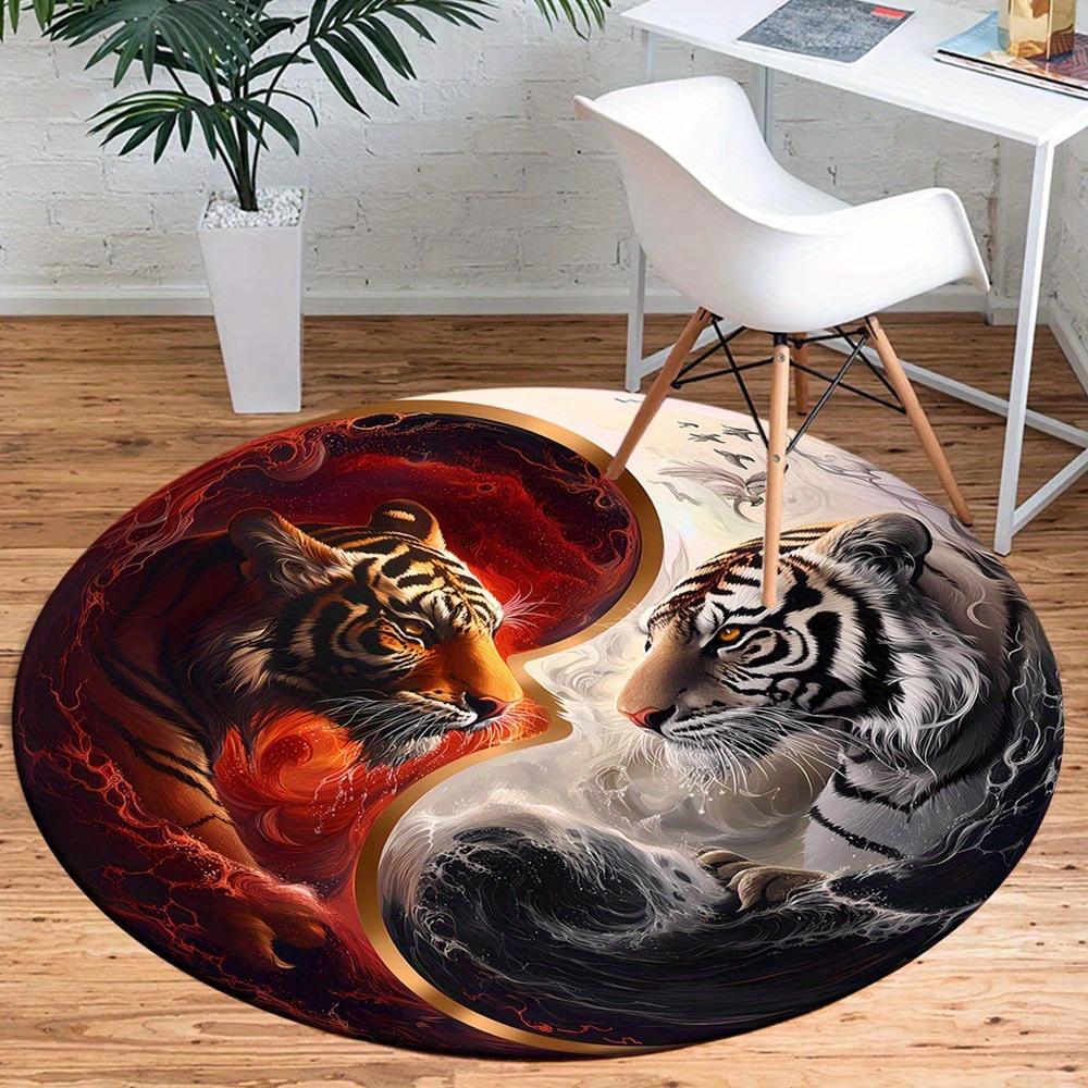 

1pc Retro 2975358155 Pattern Round Floor Mat, Non-slip for Living Room Bedroom Chair Carpets Home Decor Gifts, Home Decor Room Decor Outdoor 80cm by 80cm