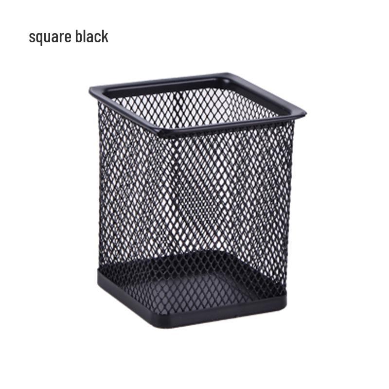 Iron Round Multifunctional Pen Holder – Large Capacity Metal Desktop Storage Organizer