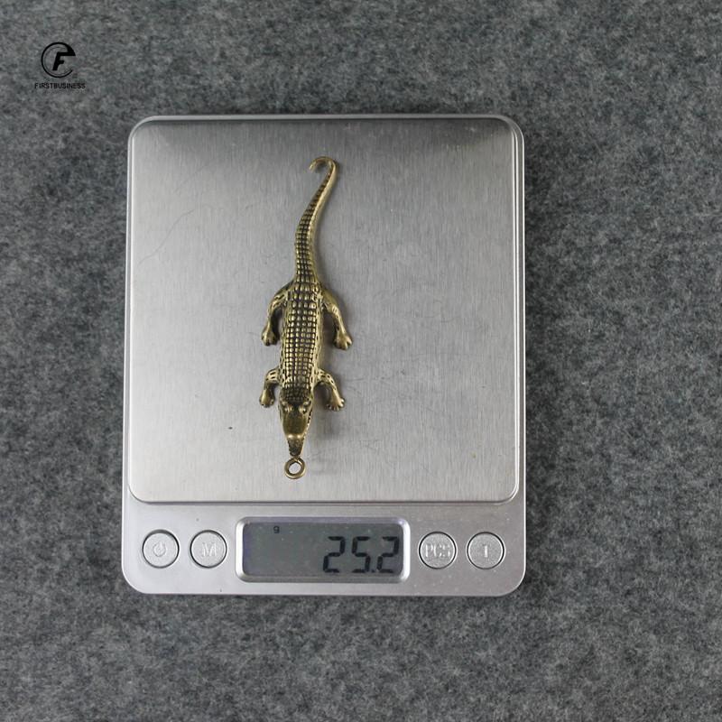 

Antique Bronze Small Crocodile Statue Home Ornaments Retro Copper Animal Alligator Figure Feng Shui Business Decorations Crafts