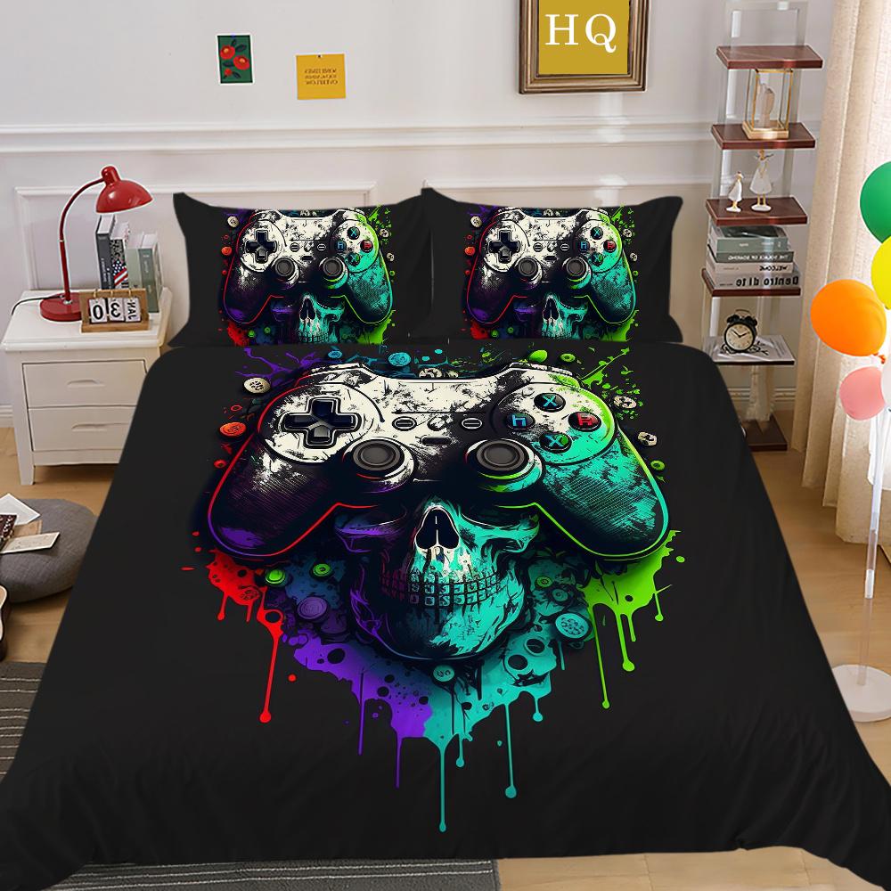 3D Game Console Printing Comforter Cover Set Twin Size Bed Set Cover Children High Quality Luxury Bed Set