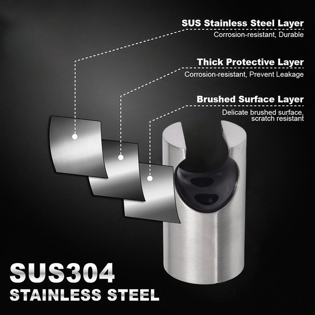 Wall Holder Sprayer Replacement Silver Stainless Steel Toilet
