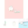 Creative Cartoon Brooches With Unique Toothbrush Design In Colorful Enamel Alloy