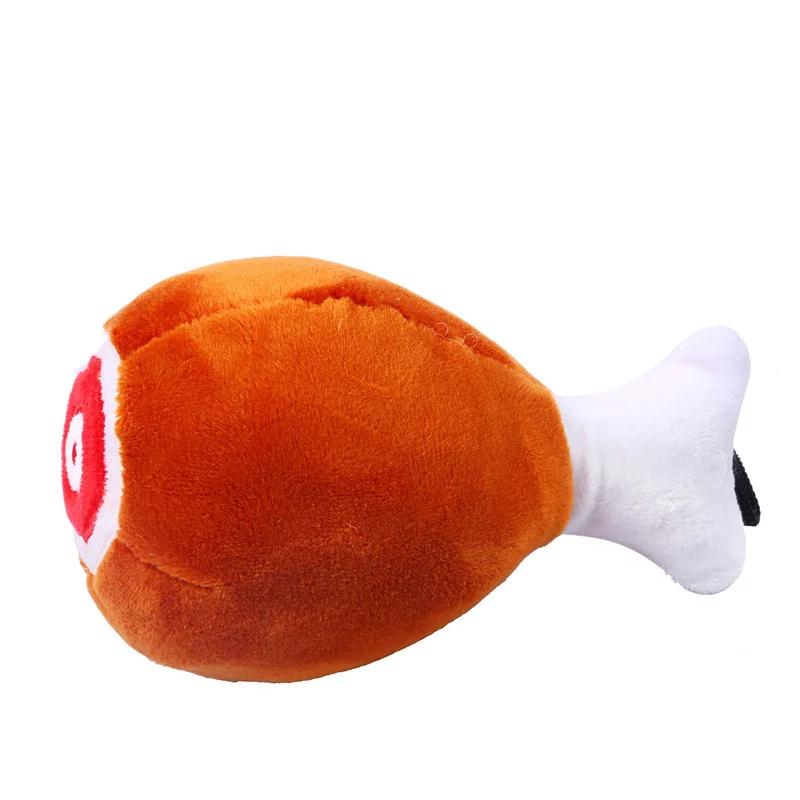 Pets Big Drumsticks Toys Biting Sound Plush Toys Funny Chicken Dog Toy Soft Plush Puppy Sound Toys Bite-resistant Dog Chew Toy