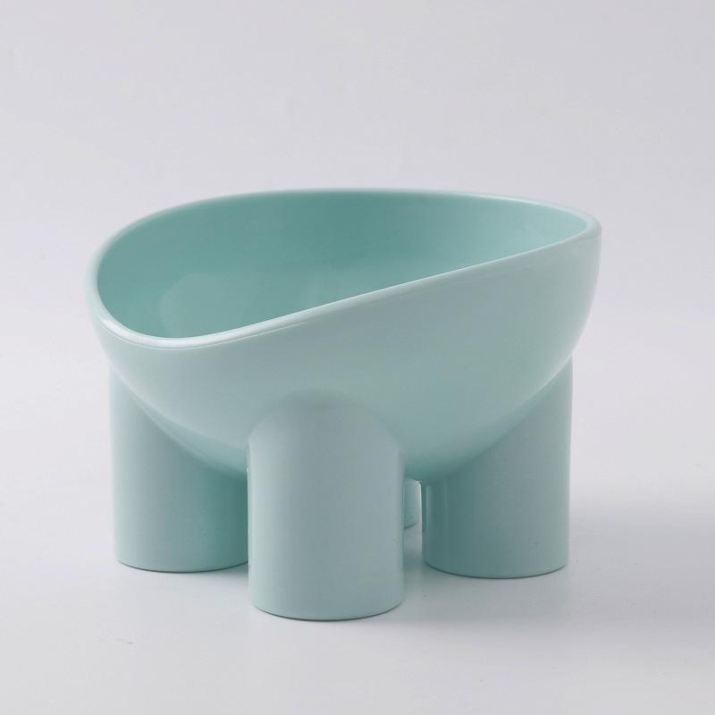 Macaron Elephant Leg Slanted Cat Bowl - Anti-Tip Pet Food Dish