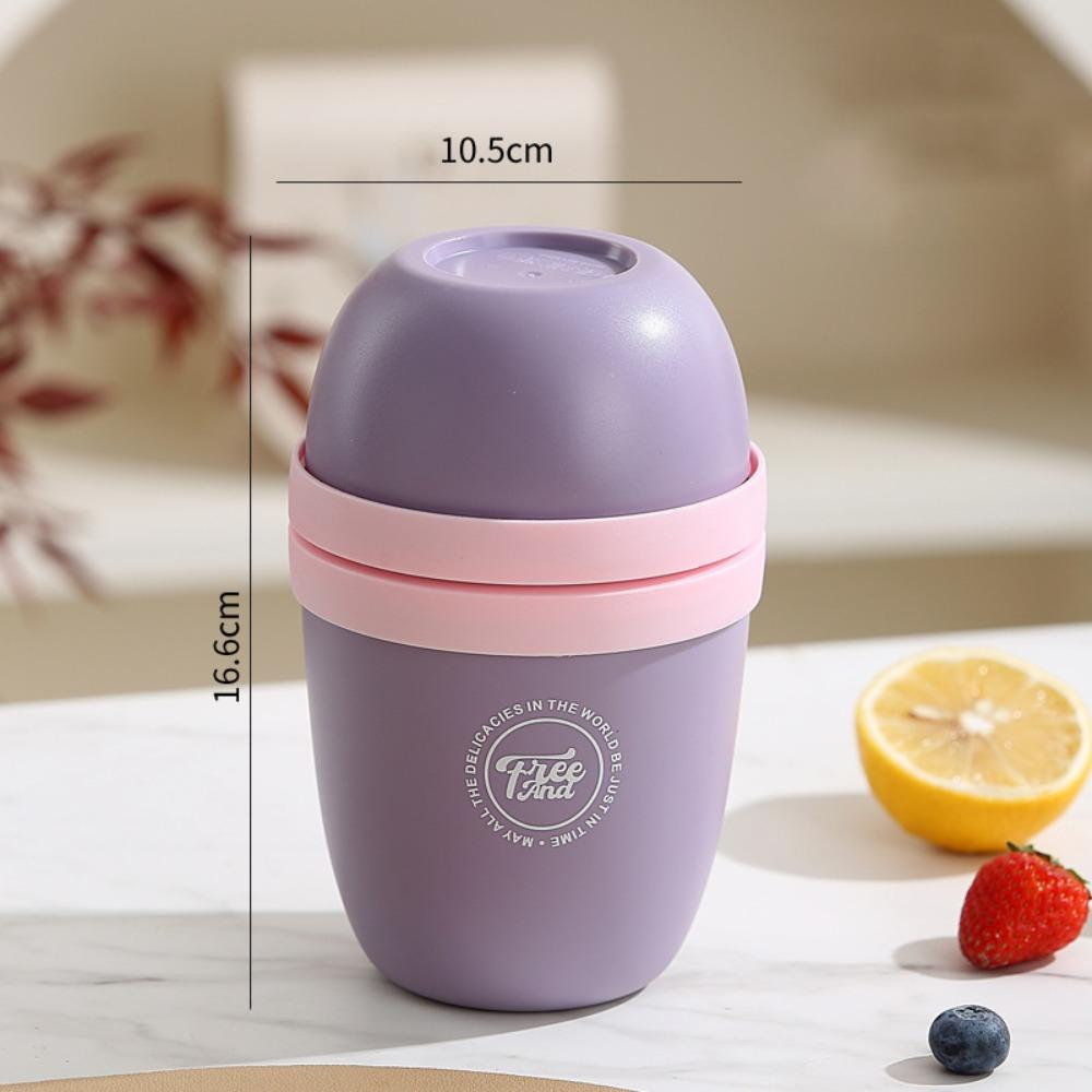 Seal Breakfast Cup Milk Cup Double Layer Fruit Salad Food Storage Box Overnight Oats Container