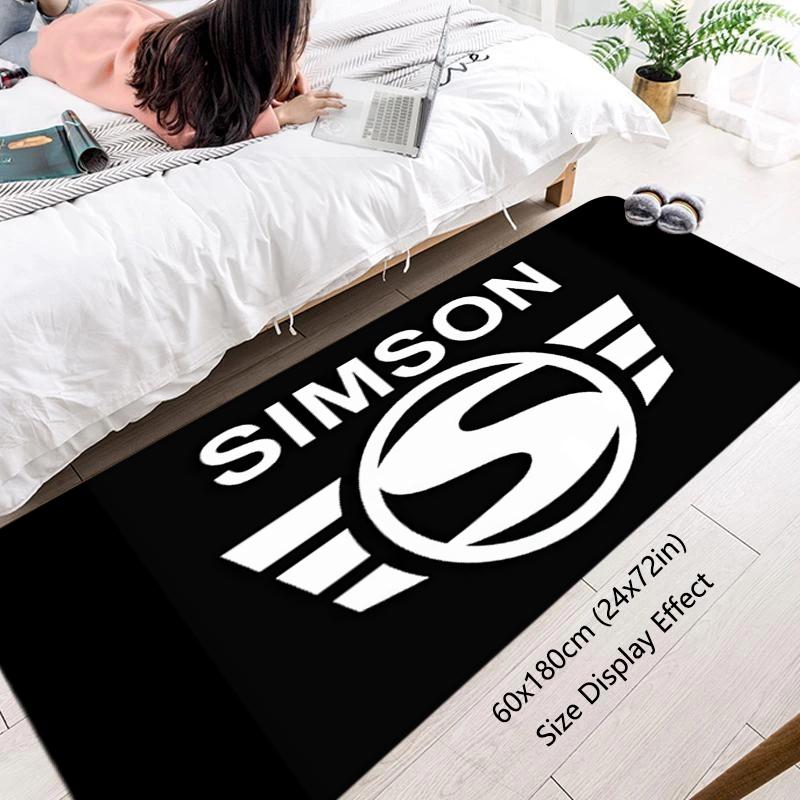 Floor Mat Simsons Motor Non-slip Foot Rug for Entryway Hallway Carpet Kitchen Water Absorbed Rugs Fluffy Bedside Mats Home Decor