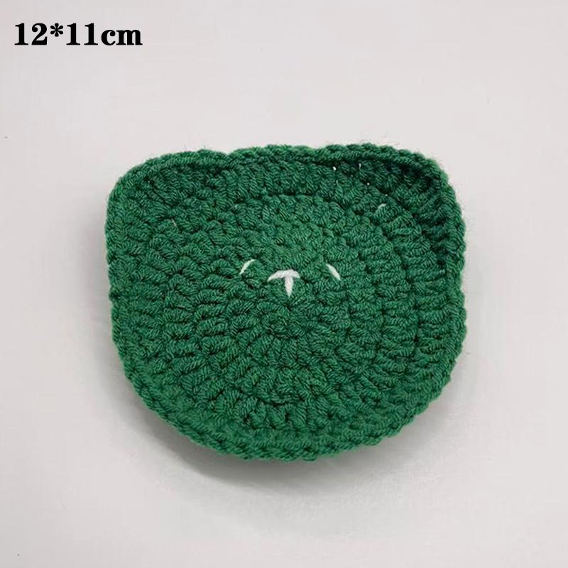 1Pieces Handmade Crochet Santa Claus Coaster - Festive Red & White Christmas Decor, Drink Coaster Outdoor Tableware