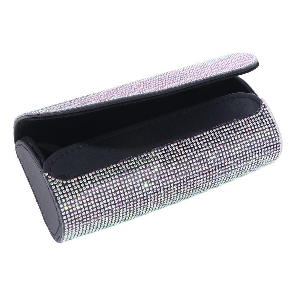 Luxury Sun Visor Glasses Case Rhinestone Sunglasses Storage Box Car Eyeglasses Holder  Driving