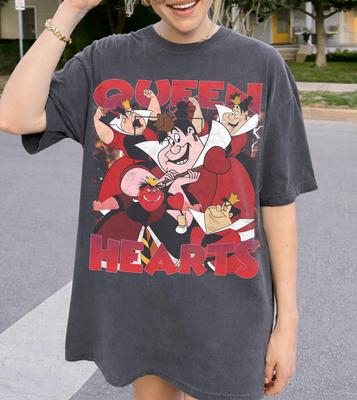 Queen Of Hearts Comfort Colors Shirt, Alice In Wonderland Disney Villains Men's T-Shirt