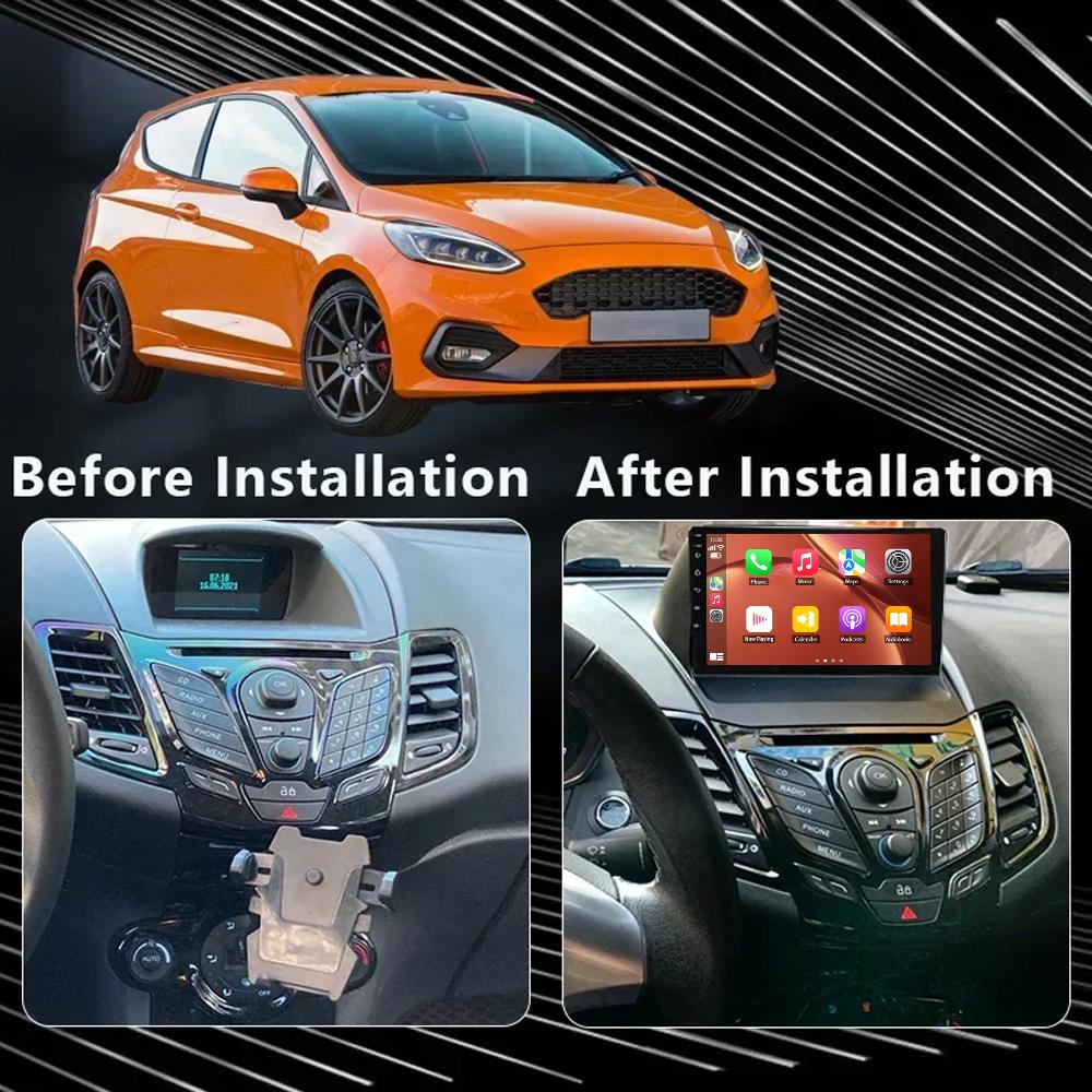 2K IPS Android Car Radio For Ford Fiesta Mk 6 2009 - 2018 Multimedia Video Player Navigation GPS 4G Carplay Autoradio