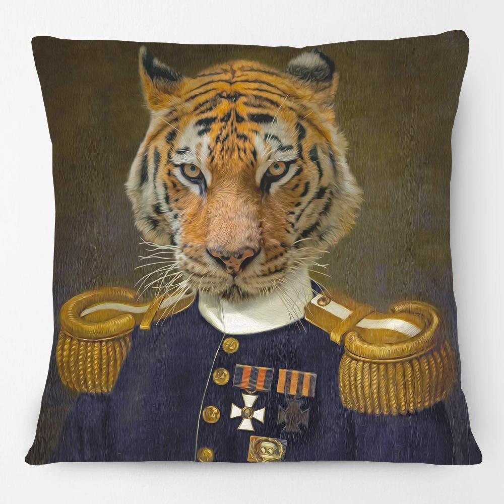 Animals Portraits Cushion Covers Stag Zebra Fox Bunny French Bulldog Cheetah Poster Art Decorative Pillow Case