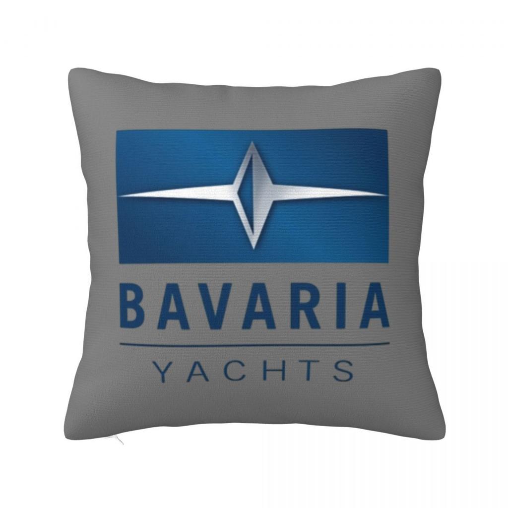 Bavaria Yachts Blue Silver Logo Square Pillowcase Cushion Cover Pillow Case Throw Pillow Cover for Home Sofa Living Room