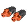 1 Pair of 10mm Motorcycle Exhaust Frame Sliders Anti Crash Pad Falling Protector Orange