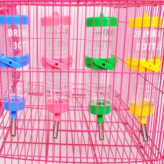 80ML/125ML Hamster Water Bottle Steel Ball Design Non-drip Plastic Small Animal Auto Dispenser Pet Supplies