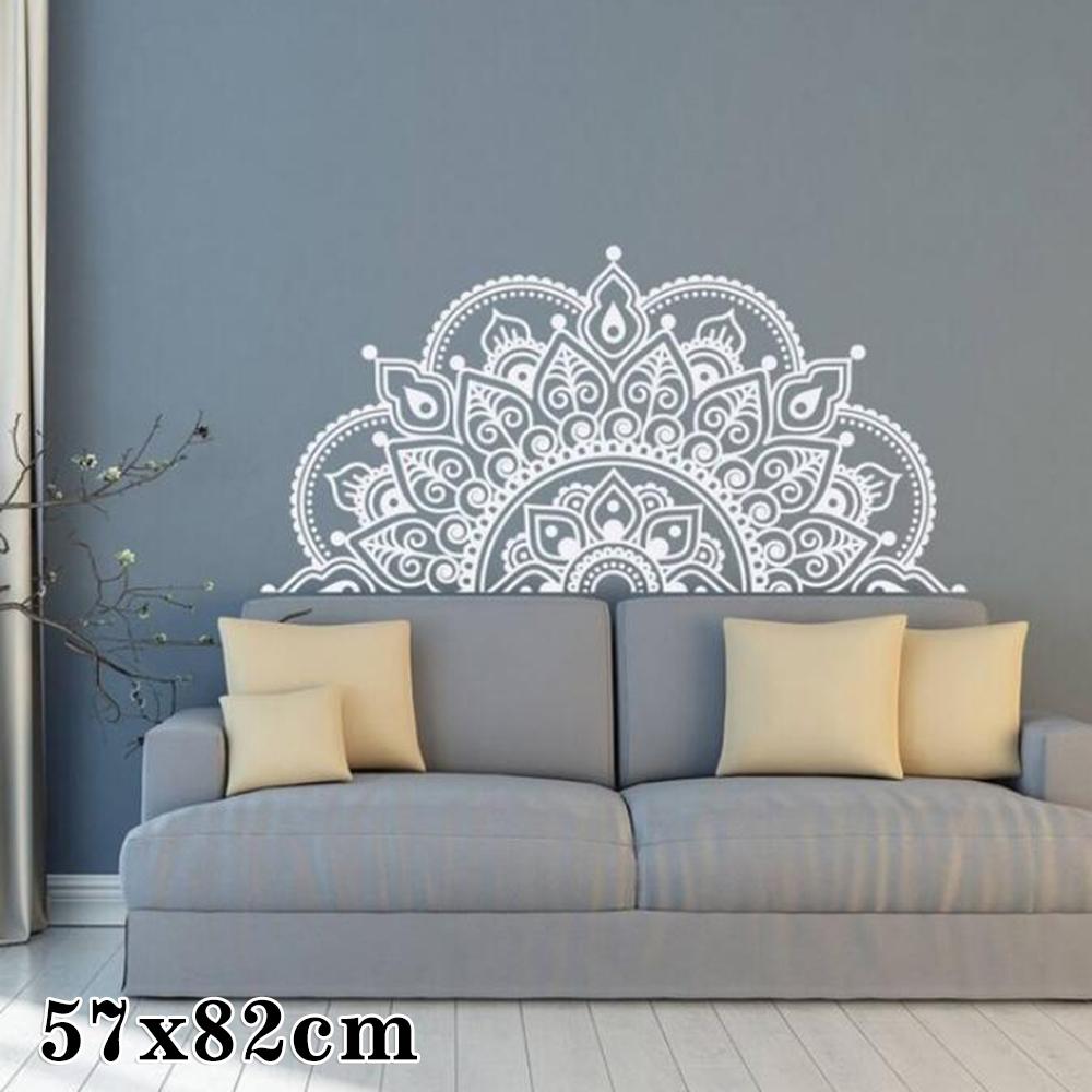 Mandala In Halbem Raum Dekorationsaufkleber DIY Größe Farboptionen