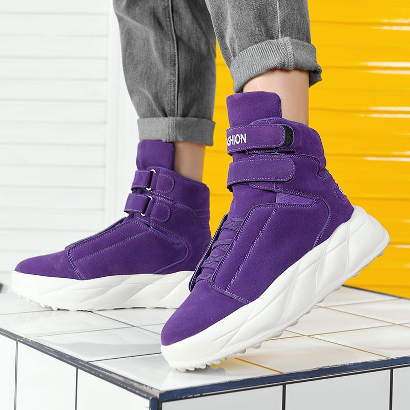 Autumn New Red Men's Casual Sneakers Designer High Top Skateboard Shoes Men Platform Fashion Sneakers Men Street Sports Shoes