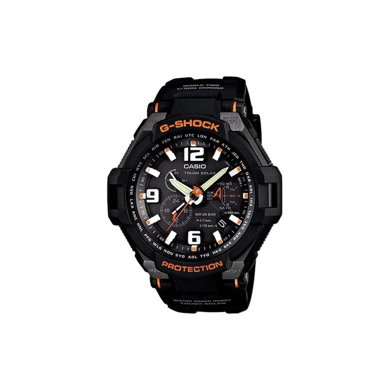 

Casio G-SHOCK series waterproof light energy diving watch quartz movement resin strap Japanese and Korean watch 50mm men s watch black dial G-1400-1A чёрный