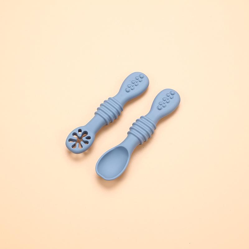 Premium Silicone Baby Training Spoon - Safe, Food-Grade and Perfect for Teaching Self-Feeding.