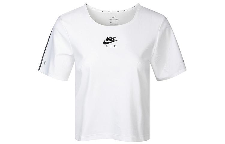 

Nike T Shirts Women s White Crew Neck Moderate Straight Fit CU3059-100 M