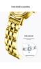 La Baoli Women's Exquisite Oval Dial Gold Watch with Steel Band - Trending Internet Celebrity Style