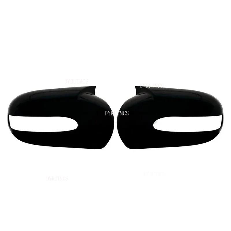Car Rearview Side Mirror Cover Fit For Mercedes-Benz E,C-Class W211 W203 2001-2007 Wing Cap Rear View Case Trim Carbon Fiber