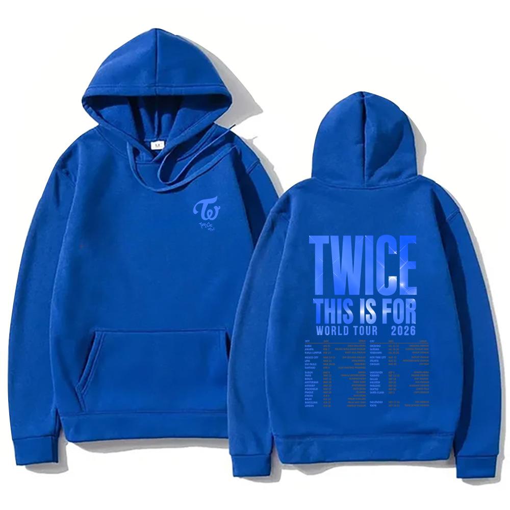 KPOP Twice Hoodies Twice Dies ist für die Welttournee 2026 Pullover Damen Herren Ästhetisches Grafik-Sweatshirt Kleidung